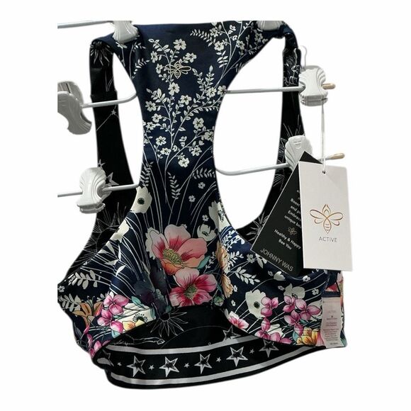 JOHNNY WAS Size Medium Bursting High Waist Sculpting Bell Leggings & Sports Bra - Picture 6 of 10